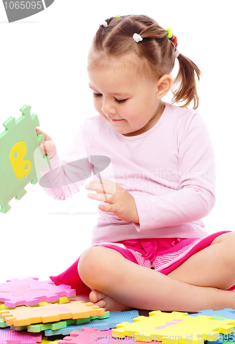 Image of Little girl with alphabet
