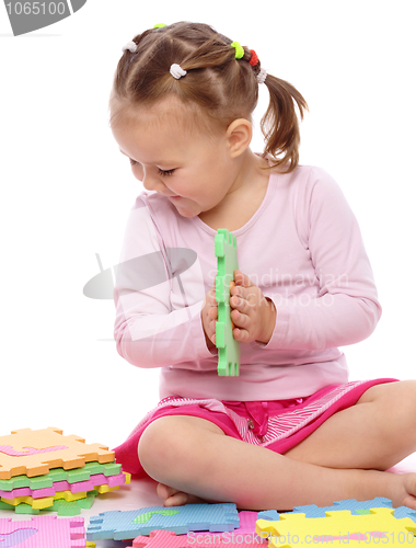 Image of Little girl with alphabet