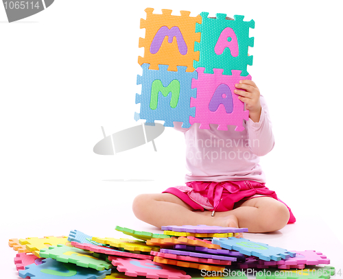 Image of Little girl with alphabet
