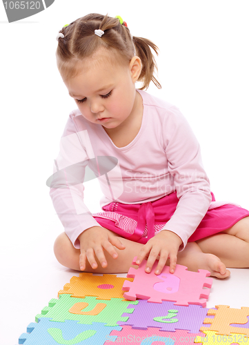 Image of Little girl with alphabet