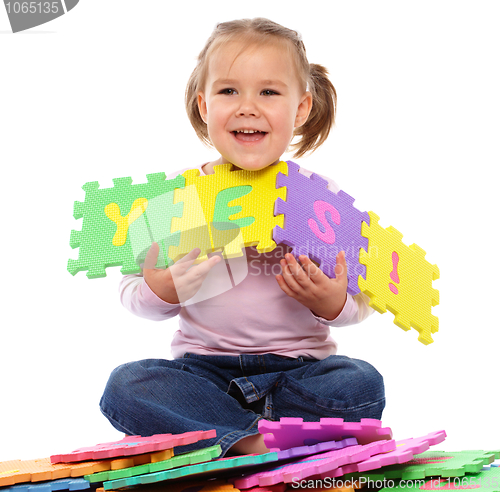 Image of Little girl put together 