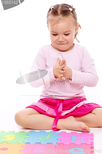 Image of Little girl with alphabet