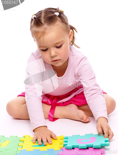 Image of Little girl with alphabet