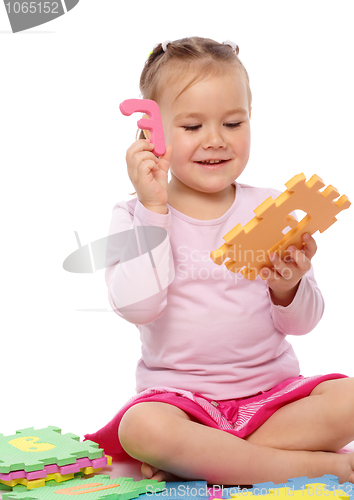 Image of Little girl with alphabet
