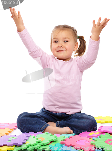 Image of Little girl with alphabet