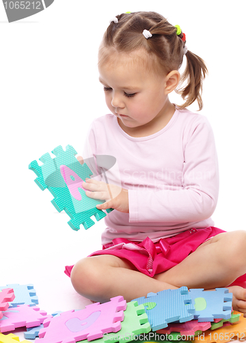 Image of Little girl with alphabet