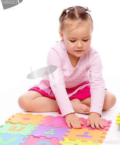 Image of Little girl with alphabet