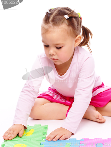 Image of Little girl with alphabet