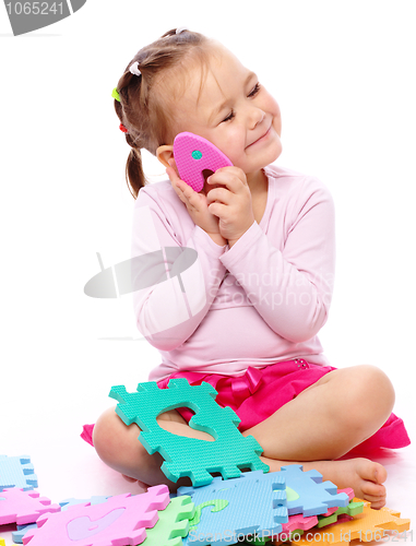Image of Little girl with alphabet
