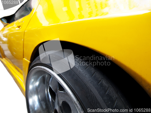 Image of Yellow racing car