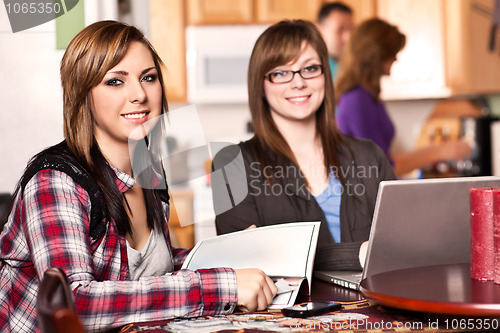 Image of Two sisters at home