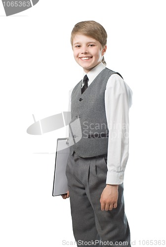 Image of Schoolboy with clipboard