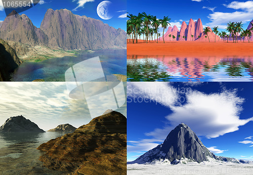 Image of colorful fantasy landscape 