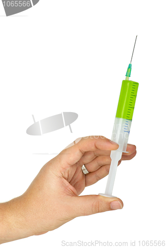 Image of Hand hold disposable syringe with toxin
