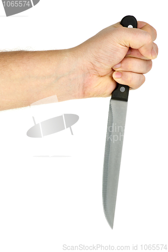 Image of Hand holding knife