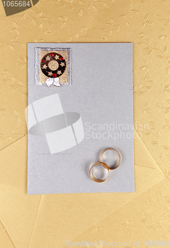 Image of Invitation card  or menu for wedding