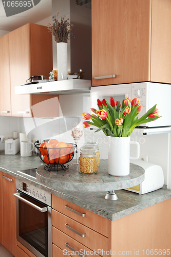 Image of Kitchen and dining room interior 