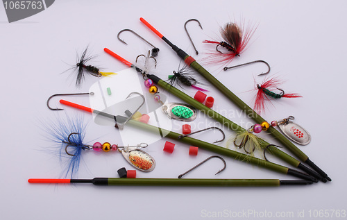 Image of Fishing float and lures