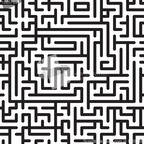 Image of Black-and-white abstract background with complex maze