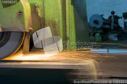 Image of grinder with sparks