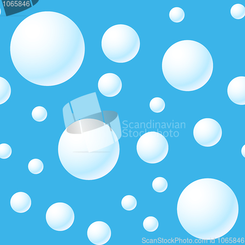 Image of Abstract elegance blue background with white balls