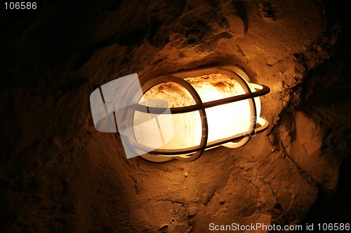 Image of lamp on a wall