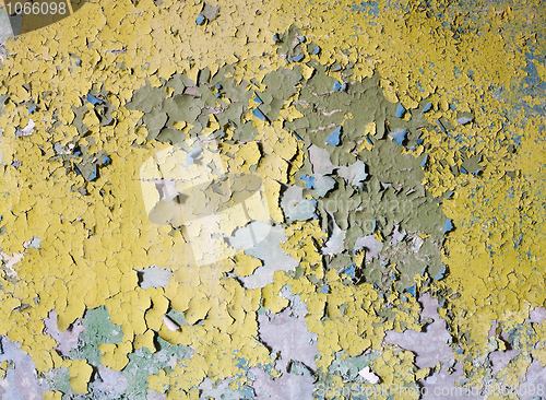 Image of The painted peeled old wall