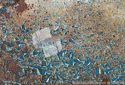 Image of The painted peeled old wall