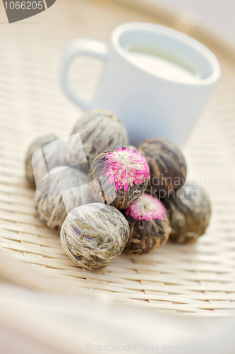 Image of green tea balls