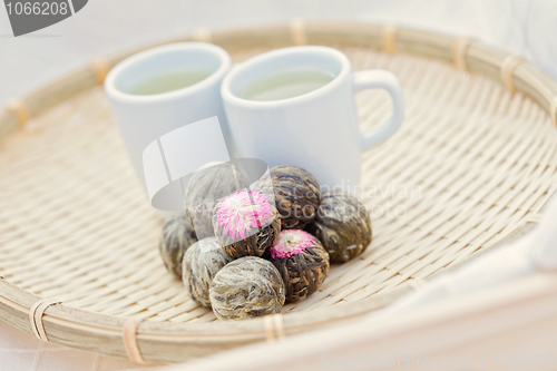 Image of green tea balls