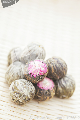 Image of green tea balls