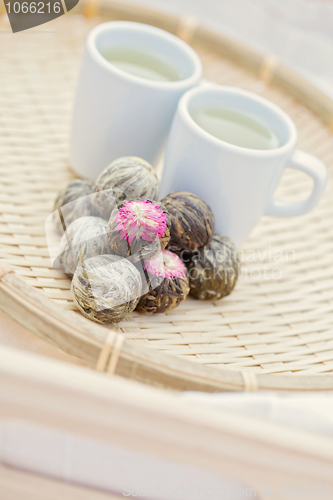 Image of green tea balls