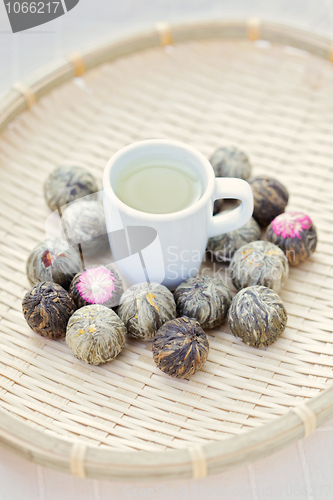 Image of green tea balls