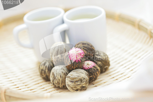 Image of green tea balls
