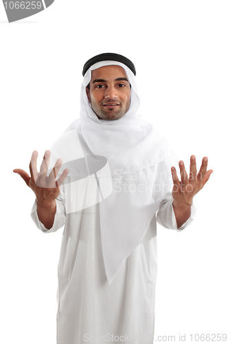 Image of Arab man shrugging