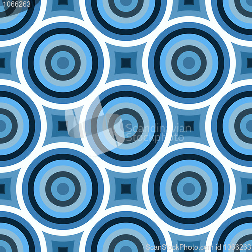 Image of Funky Blue Circles Pattern
