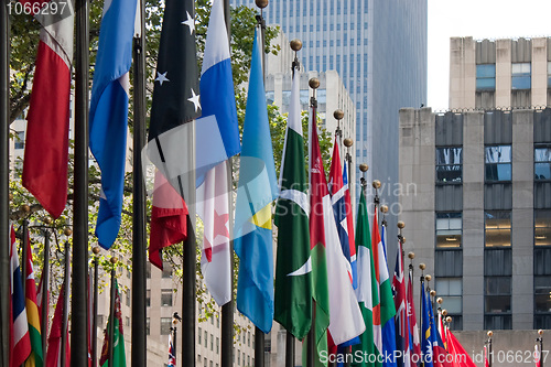 Image of Row of International Flags