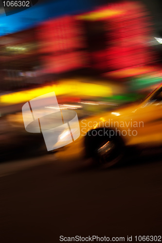 Image of Abstract Yellow Taxi Cab