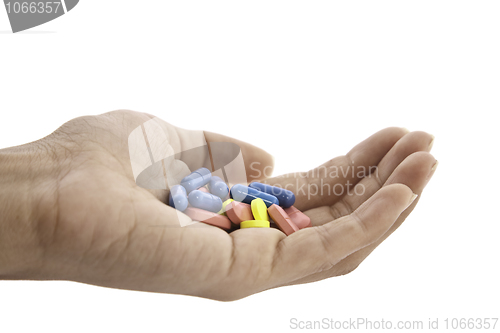 Image of pills in hand