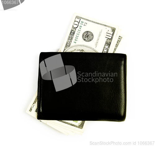 Image of Black leather wallet