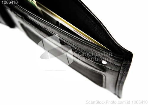 Image of Black leather wallet