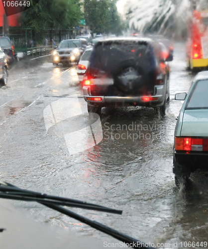 Image of road in the rain