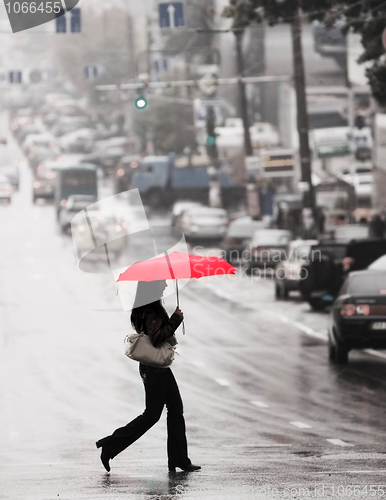 Image of red umbrella