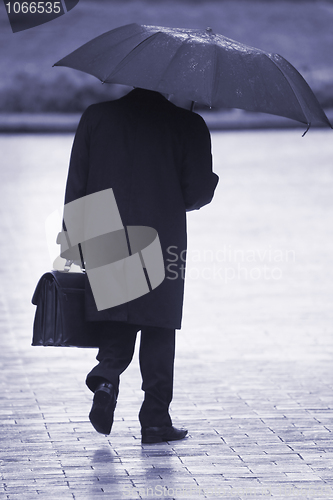 Image of Businessman in the rain