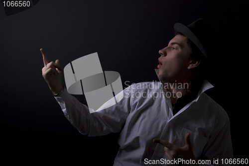 Image of Portrait of a young man -cowboy style