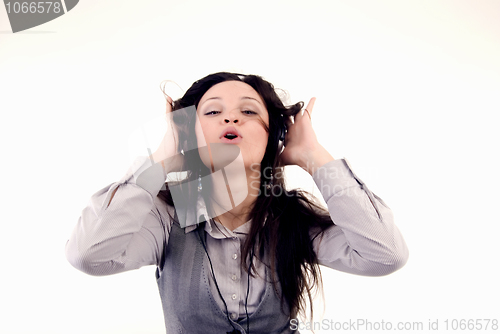Image of Young man in headphones   