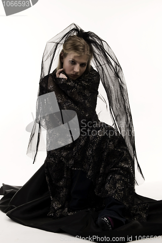 Image of Black bride portrait  