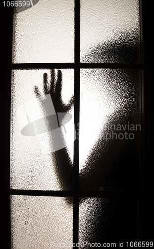 Image of Girl behind the glass   