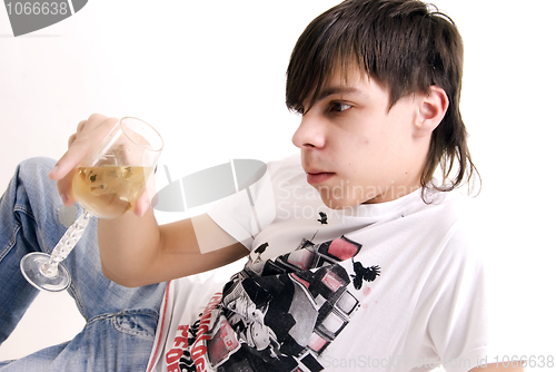 Image of man with alcohol  