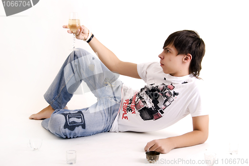 Image of man with alcohol  